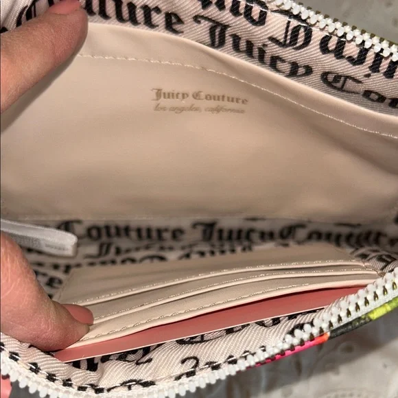 Juicy Couture Rose Print Clutch - Pink and Green - Picture 14 of 14